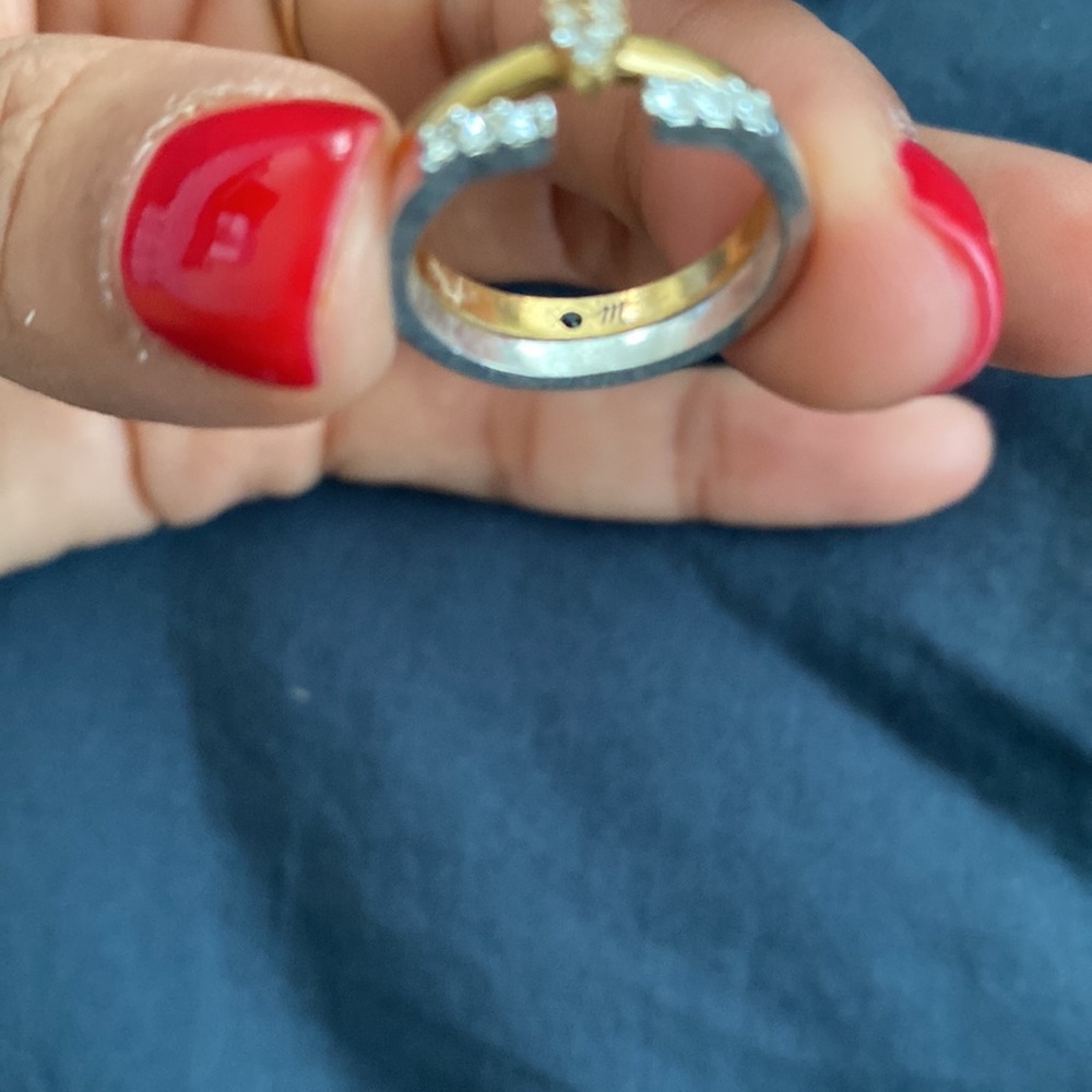 Madewell two tone layered stacking rings size 5 - Picture 2 of 6